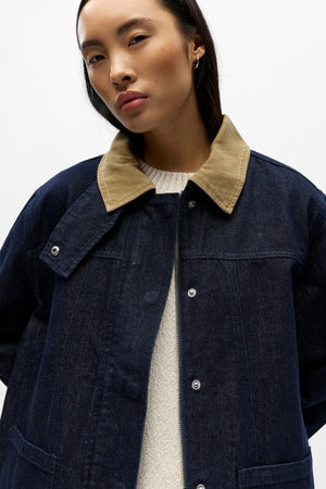Sirenna Denim Jacket - Dark Blue Denim