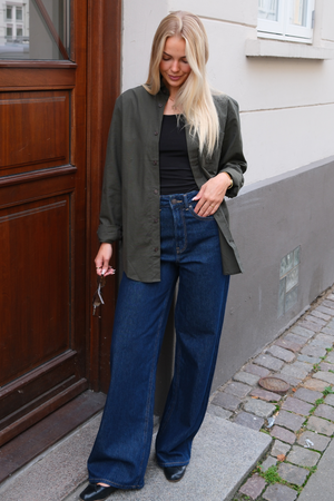 Boyfriend Oxford Shirt - Green foncé