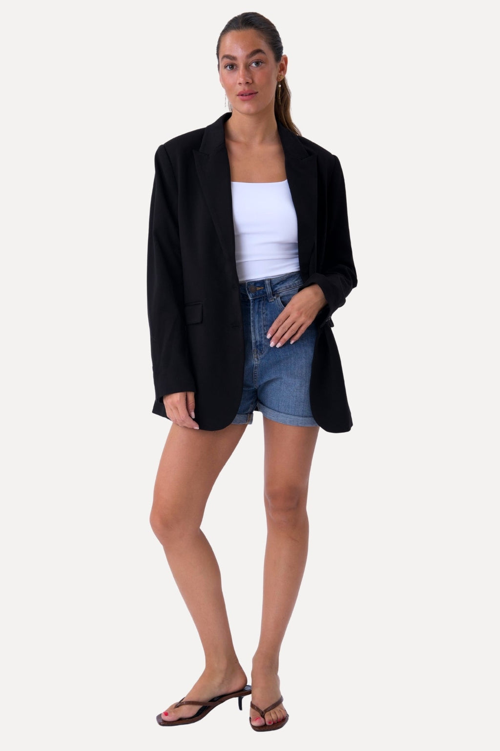 The Original Performance Denim Shorts - Denim bleu moyen (Femme)