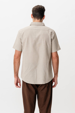 Short Sleeve Linen Shirt - Sand