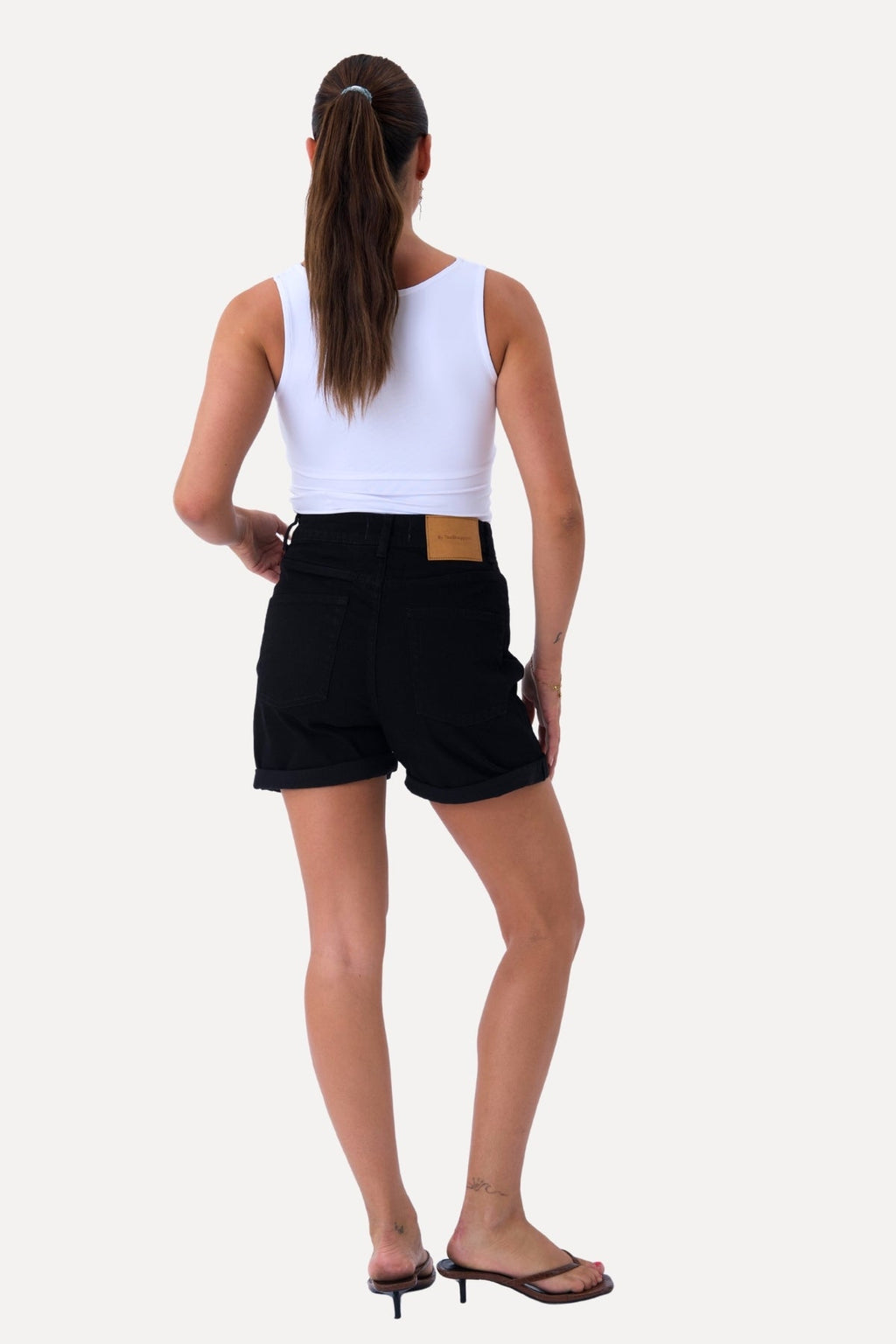 Le shorts de jean de performance originaux - Denim noir