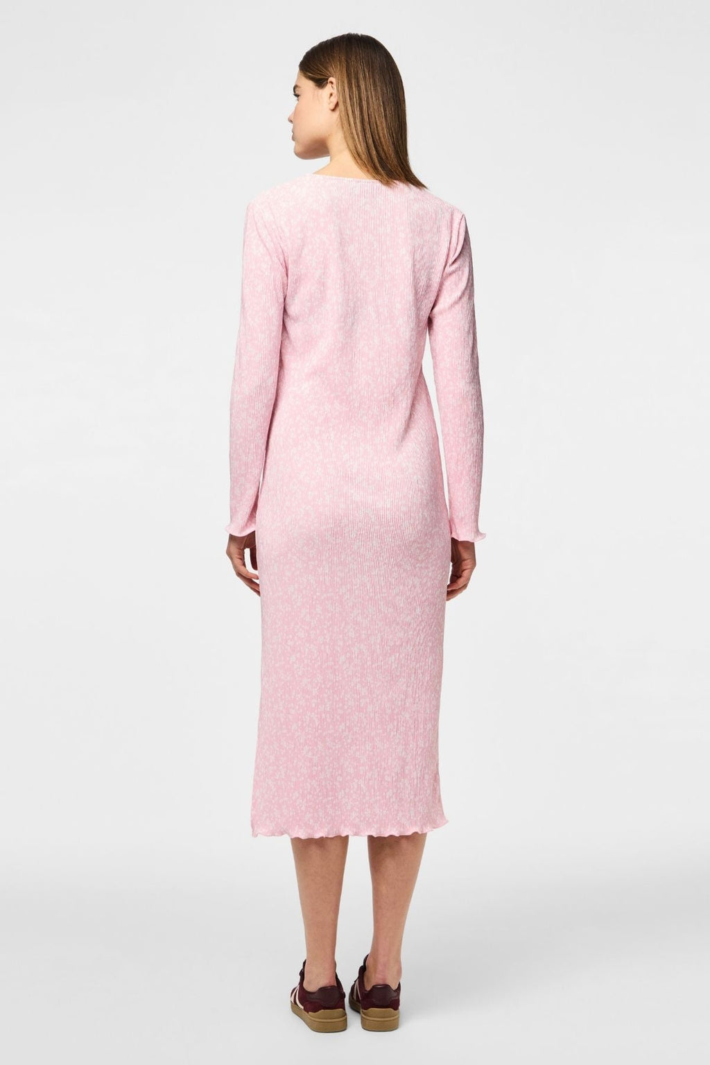 Robe midi de flore - fleur de cuillère rosée