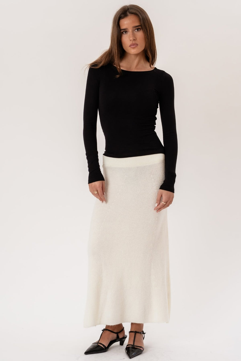 Jupe en tricot Nova - Blanc