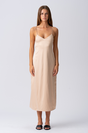 Elina Strap Dress - Beige