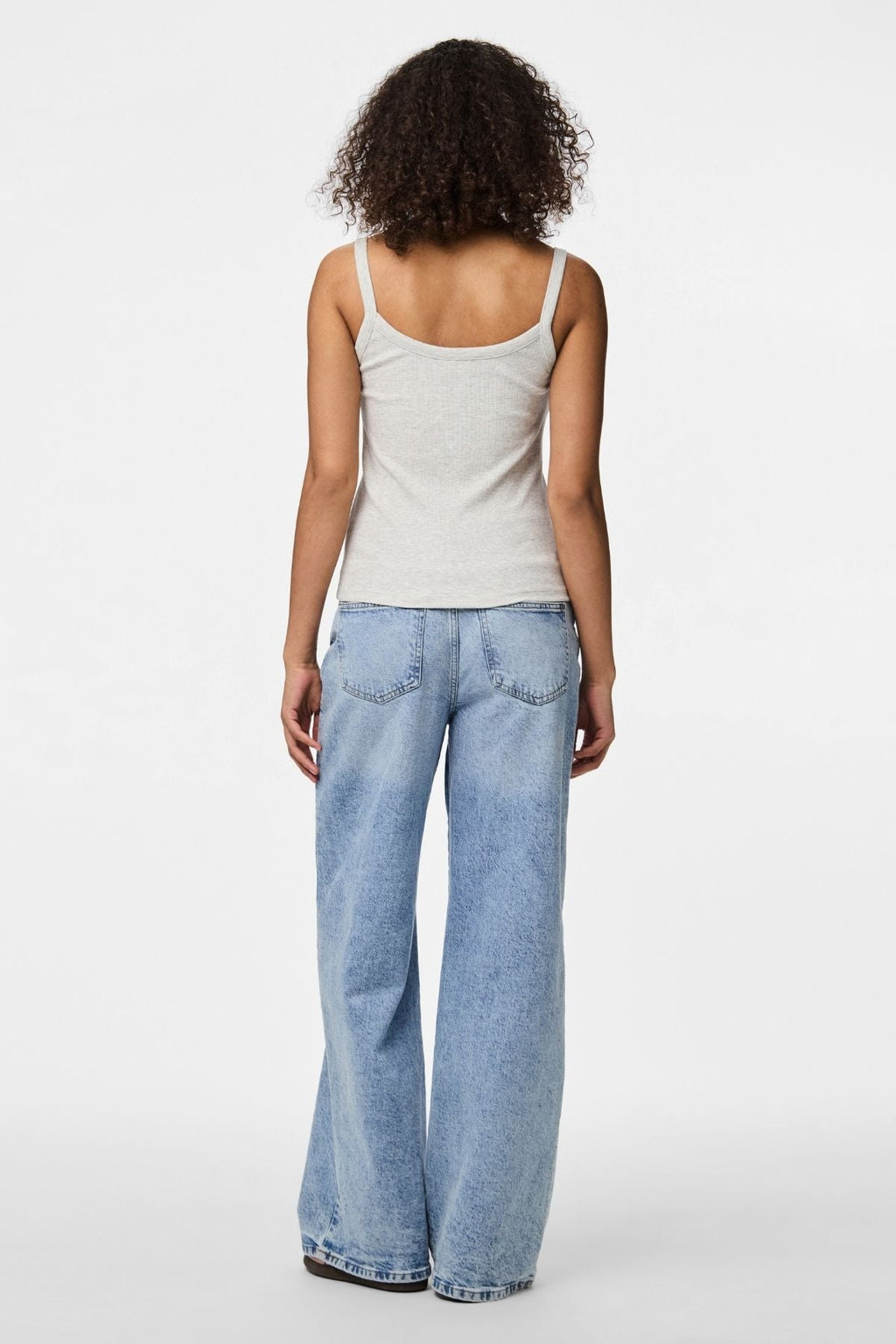 May Strap Top - Melange gris clair