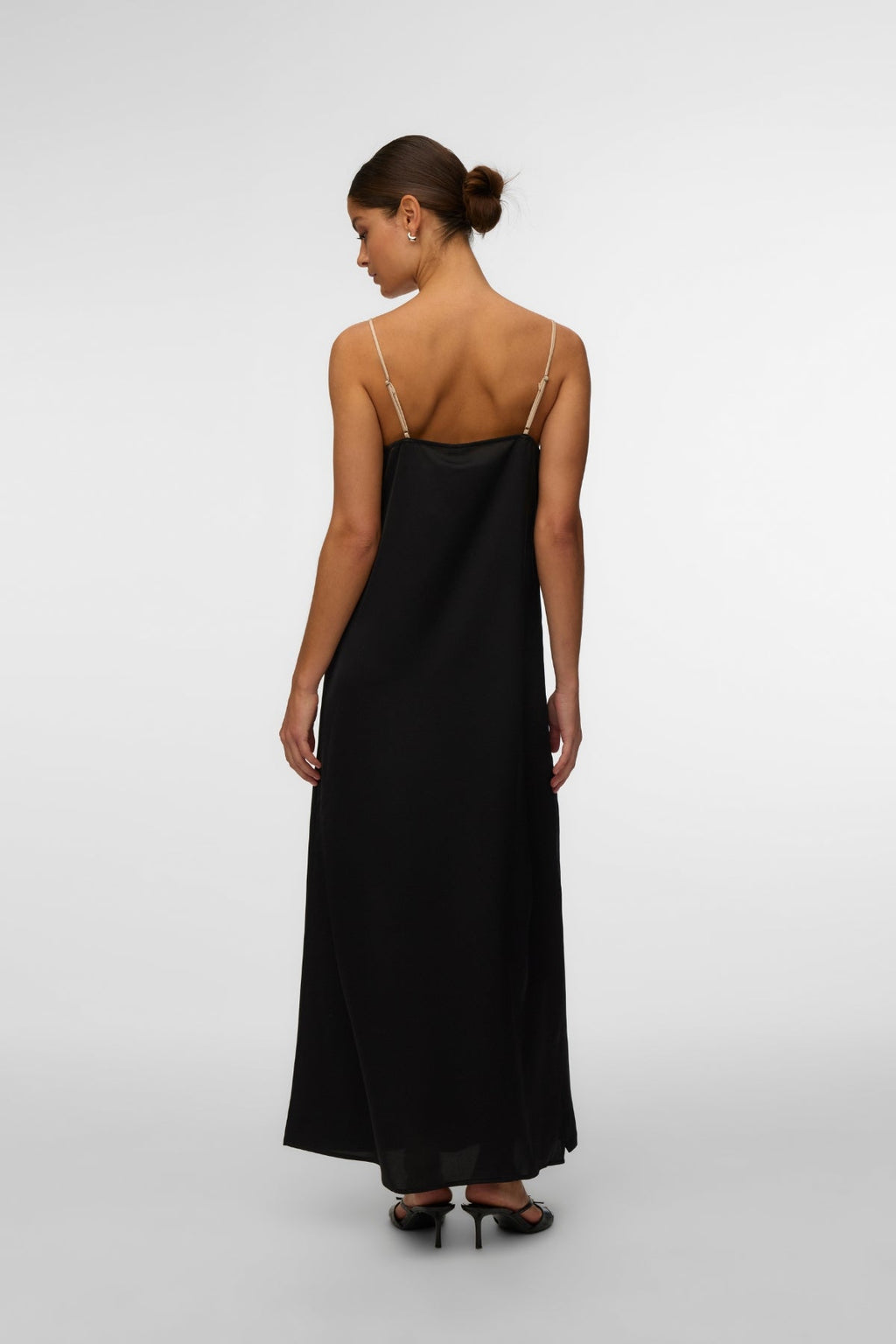 Joy Singlet Ankle Dress - Cement Black Contrast