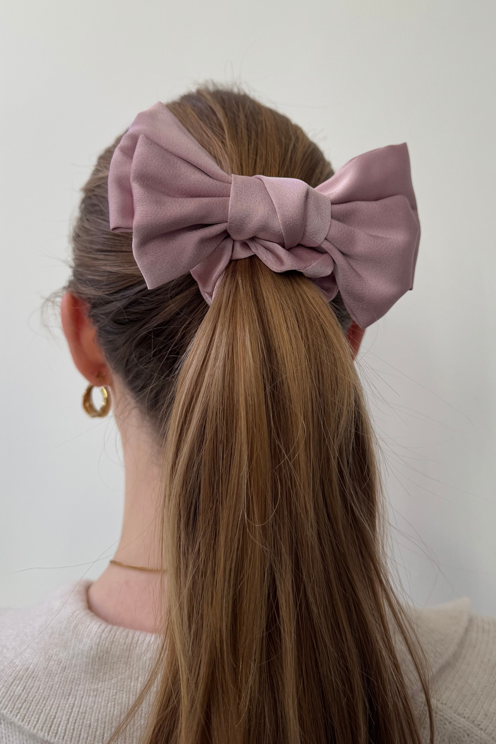 Scrunchie à double arc - rose