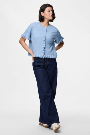 Cardigan en tricot de Frill Lydia - bleu en cachemire