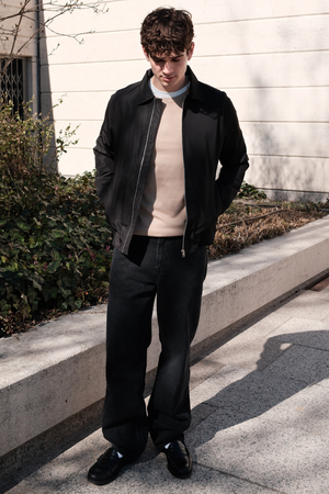 Veste courte zippée - Noir