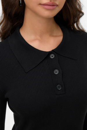 Silje Poloneck Pullover - noir