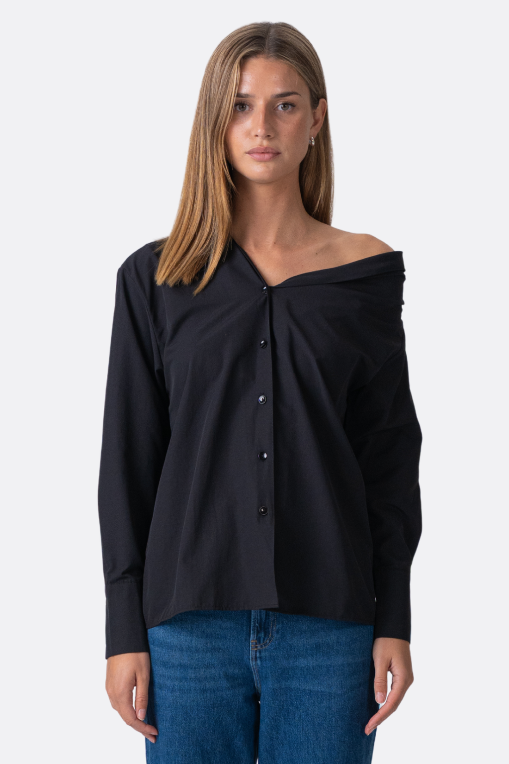 Serena Oversized Chemise - noir