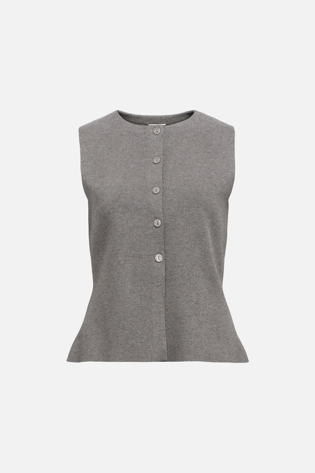 Reynard Knit Vest - Medium Grey Melange