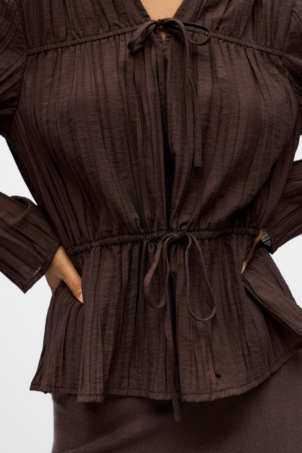 Brea Top -  Seal Brown