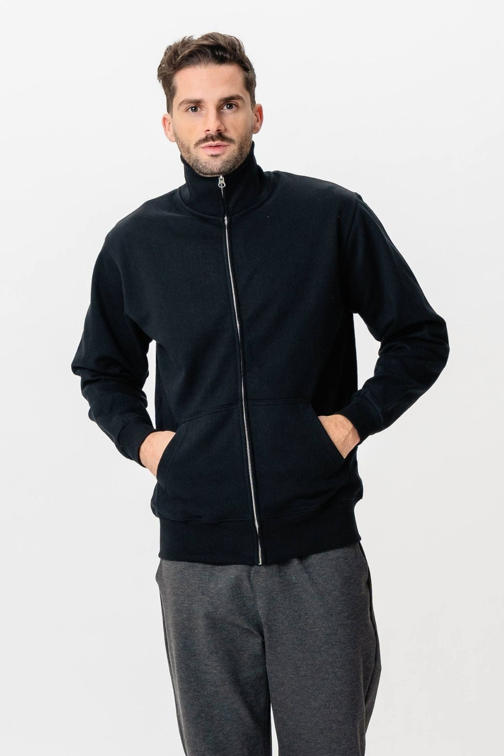 Sweatshirt Zip - noir