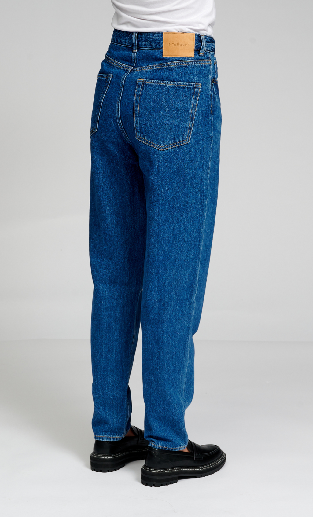 Le jean maman de performance original - denim bleu moyen