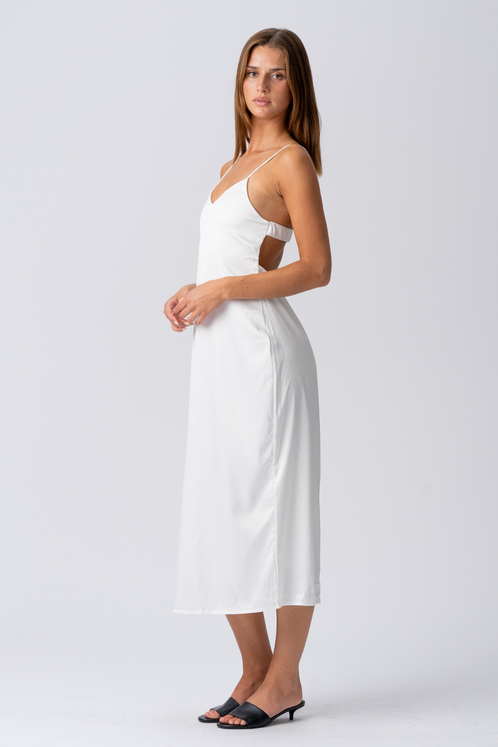 Elina Strap Dress - White