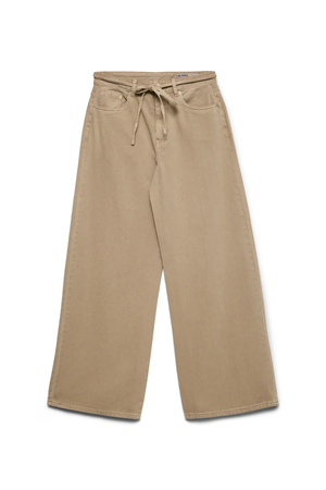 Wien Wide Belt Color Jeans - Vison Argenté