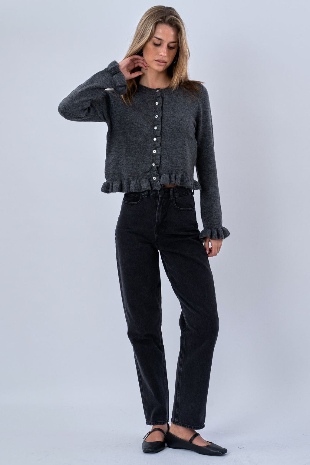 Cardigan Flora - Gris