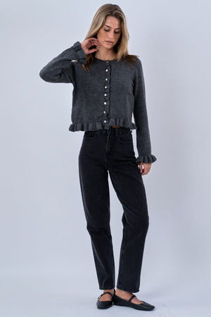 Cardigan Flora - Gris