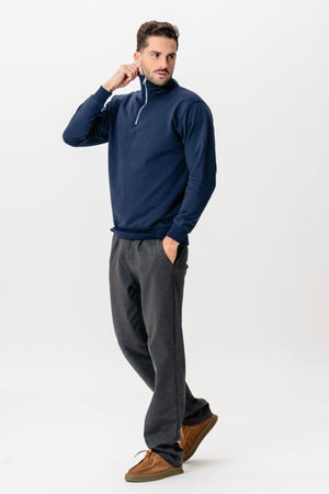 Sweat-shirt Half Zip - Marine