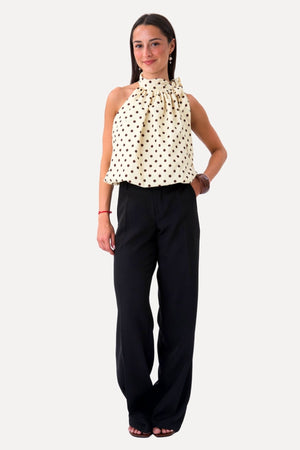 Haut Wilma - Pois Jaune/Marron