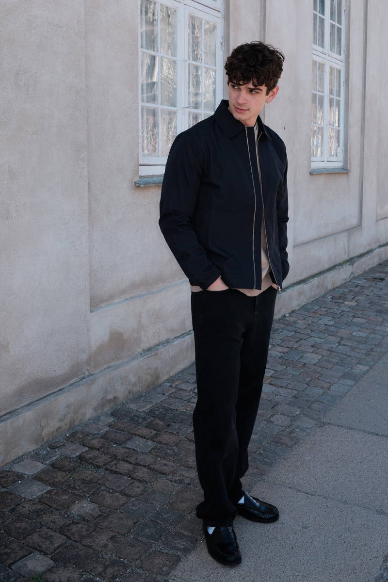 Veste courte zippée - Marine