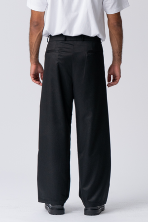 Costume large plissé Pants - Noir