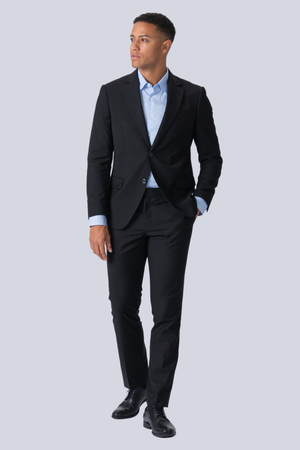 Premium Single-breasted Suit (Black)