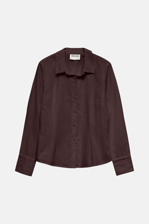 Ums V-Neck Shirt - Chocolate Plum