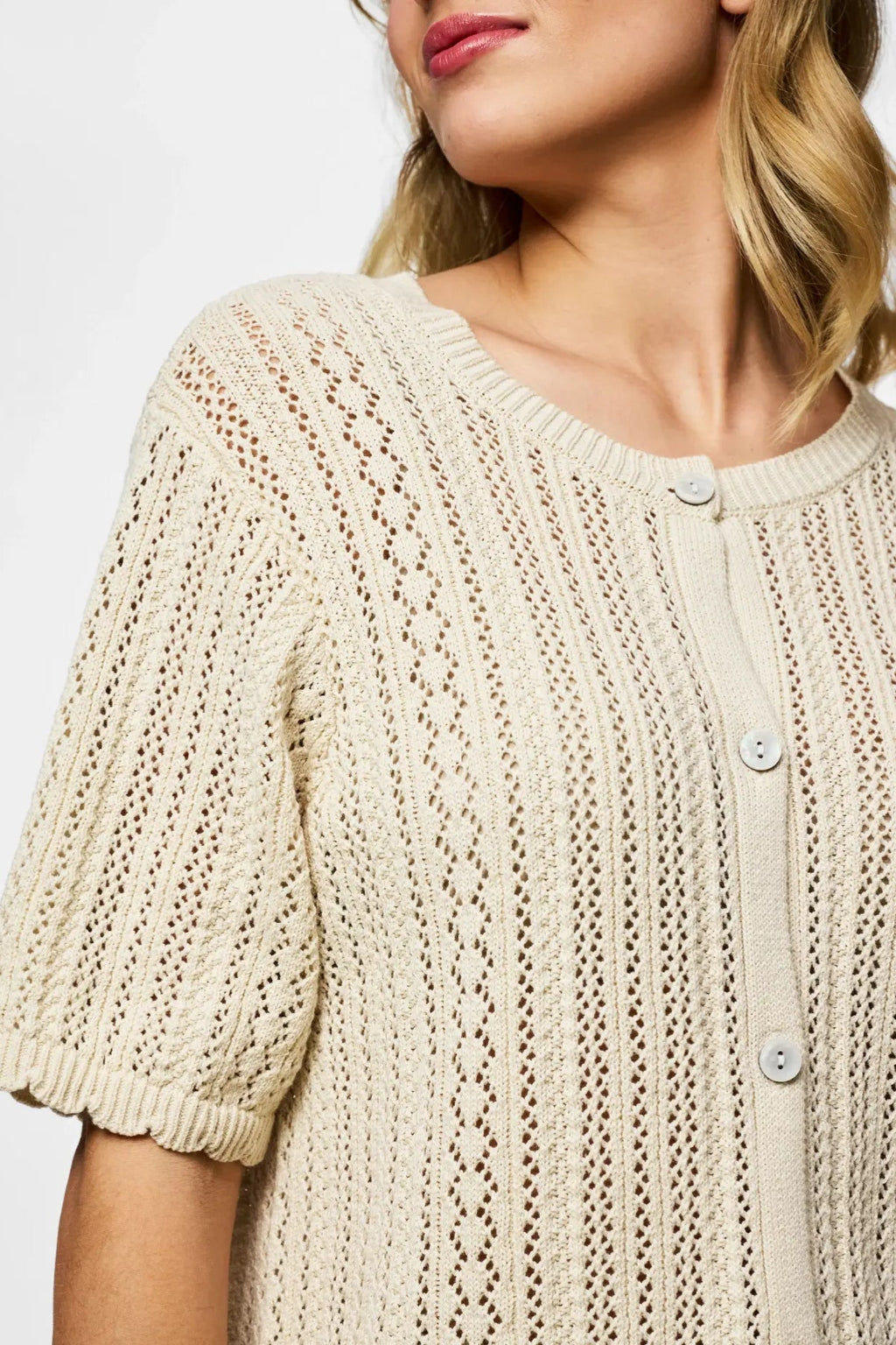 Tricot à col rond Nuka - Bouleau