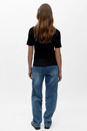 Cardigan Col V Kelly Re - Noir