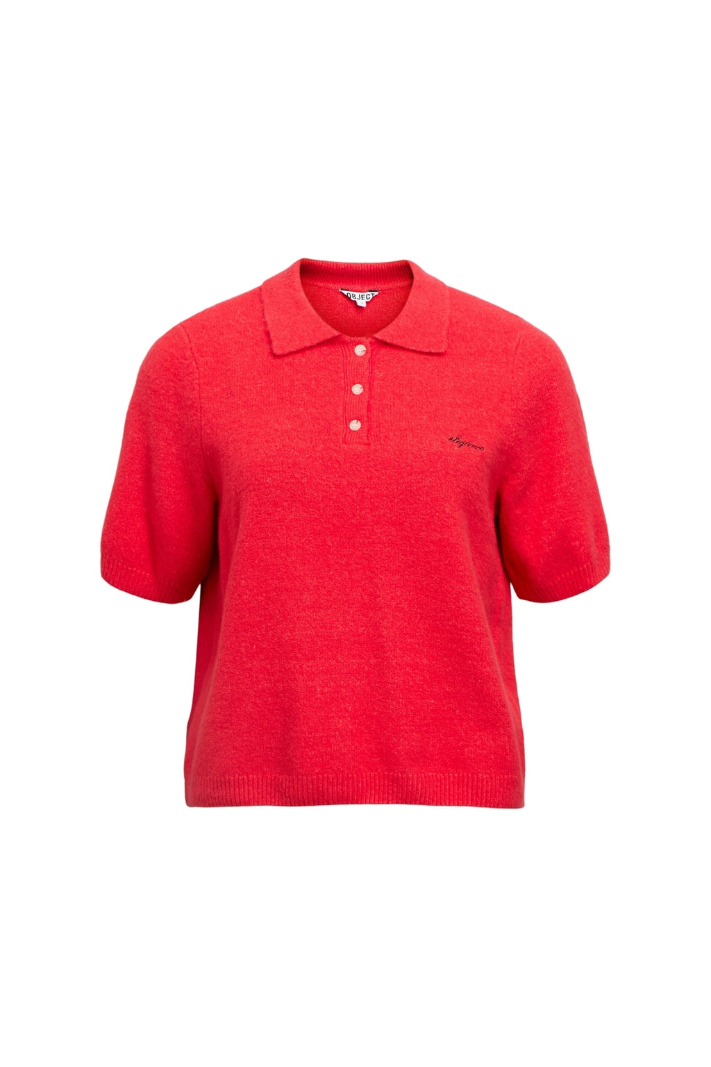 Debbie Knit Polo - Poinsettia