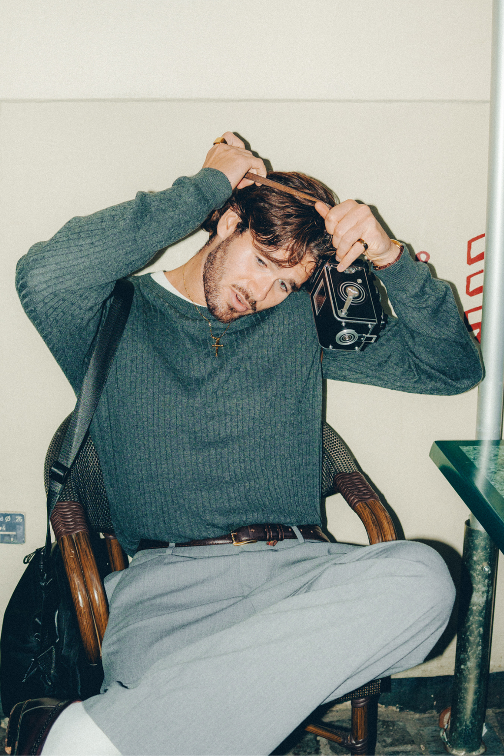 Pull en maille torsadée - Mélange anthracite