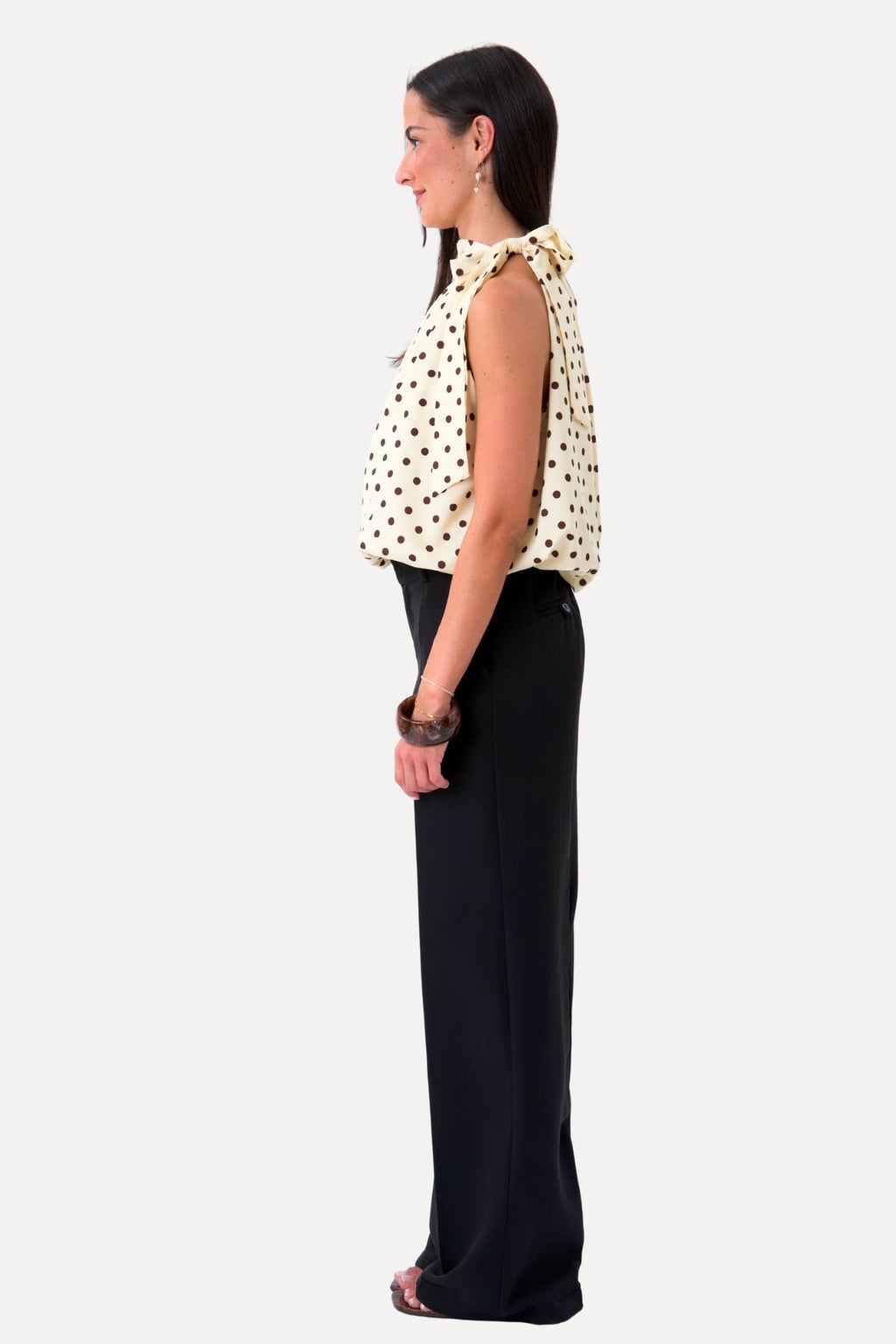 Haut Wilma - Pois Jaune/Marron