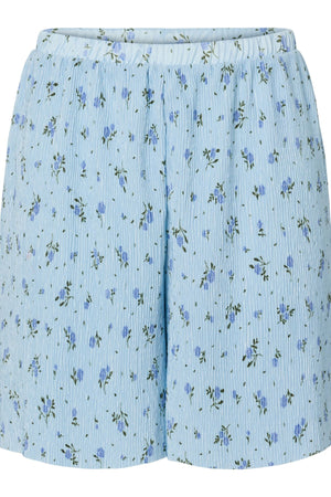 Flora taille haute Shorts - Cachemire Fleurs Bleu-Bleu