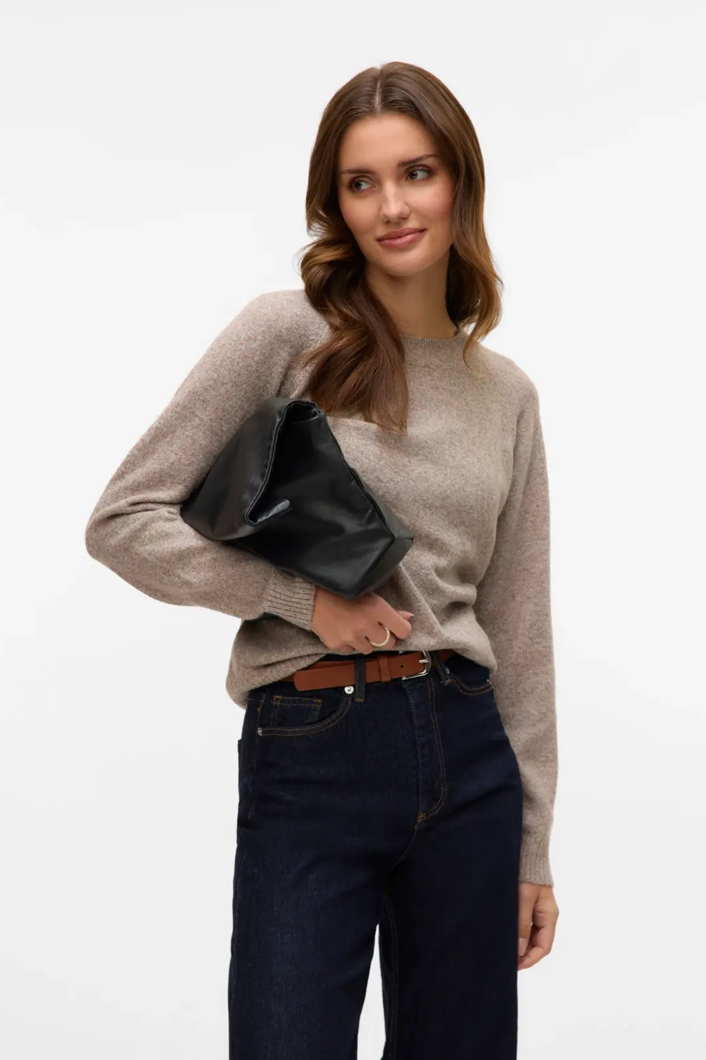 Doffy O-Neck Blouse - Moon Rock Melange