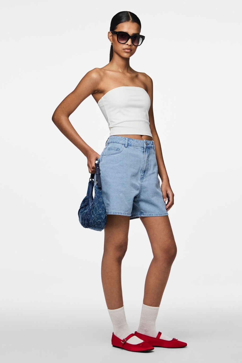 Abbi Shorts - Denim bleu clair