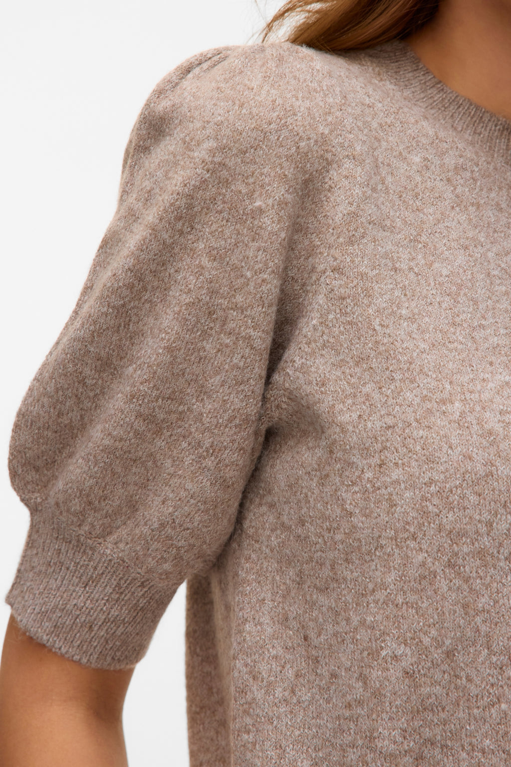 Doffy O-Neck Pullover - Moon Rock Melange