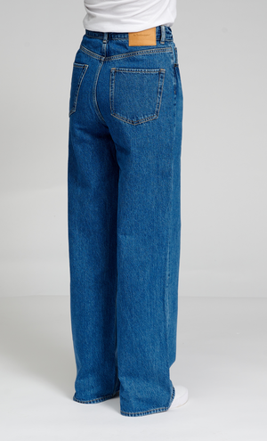 Le jean large de performance original - denim bleu moyen