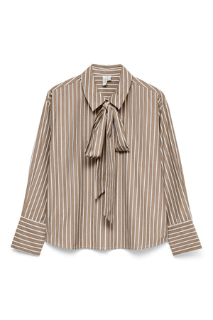 Chemise à nœud Islunn - Vison Argenté Blanc Neige