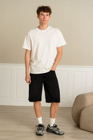 Jean Shorts Ample - Noir uni
