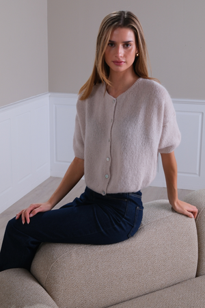 Tricot à manches courtes Mary - Beige