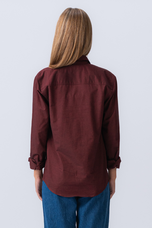 Boyfriend Oxford Shirt - Bourgogne