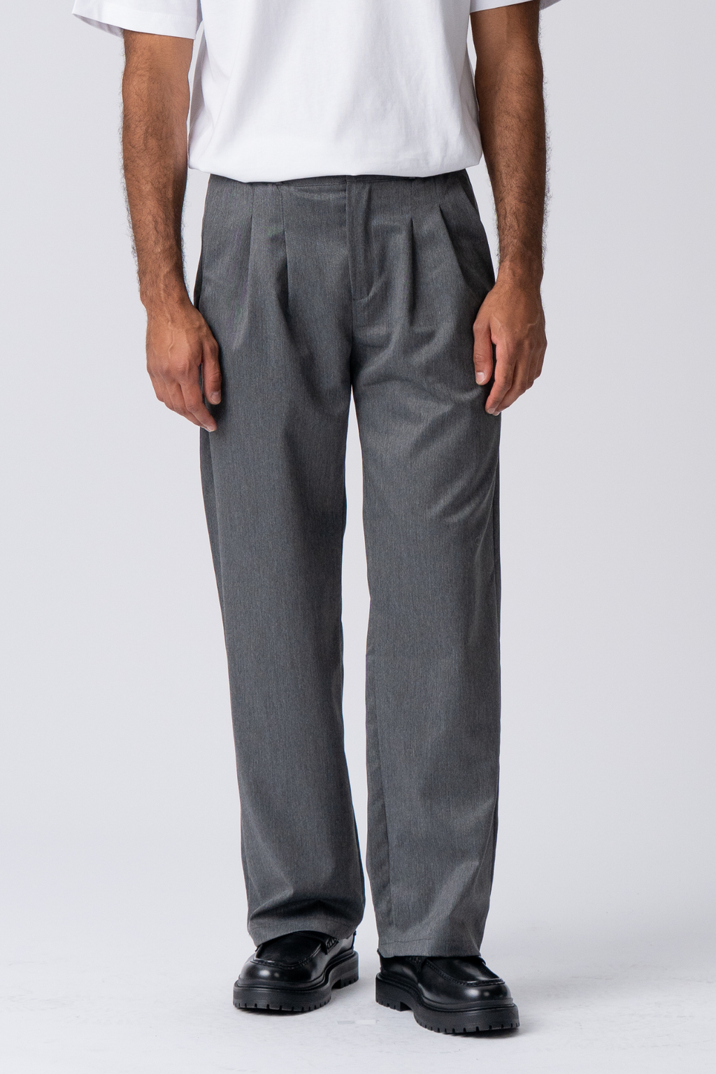 Costume large plissé Pants - Gris clair