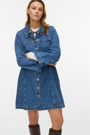 Robe courte en jean Findo - Denim bleu moyen