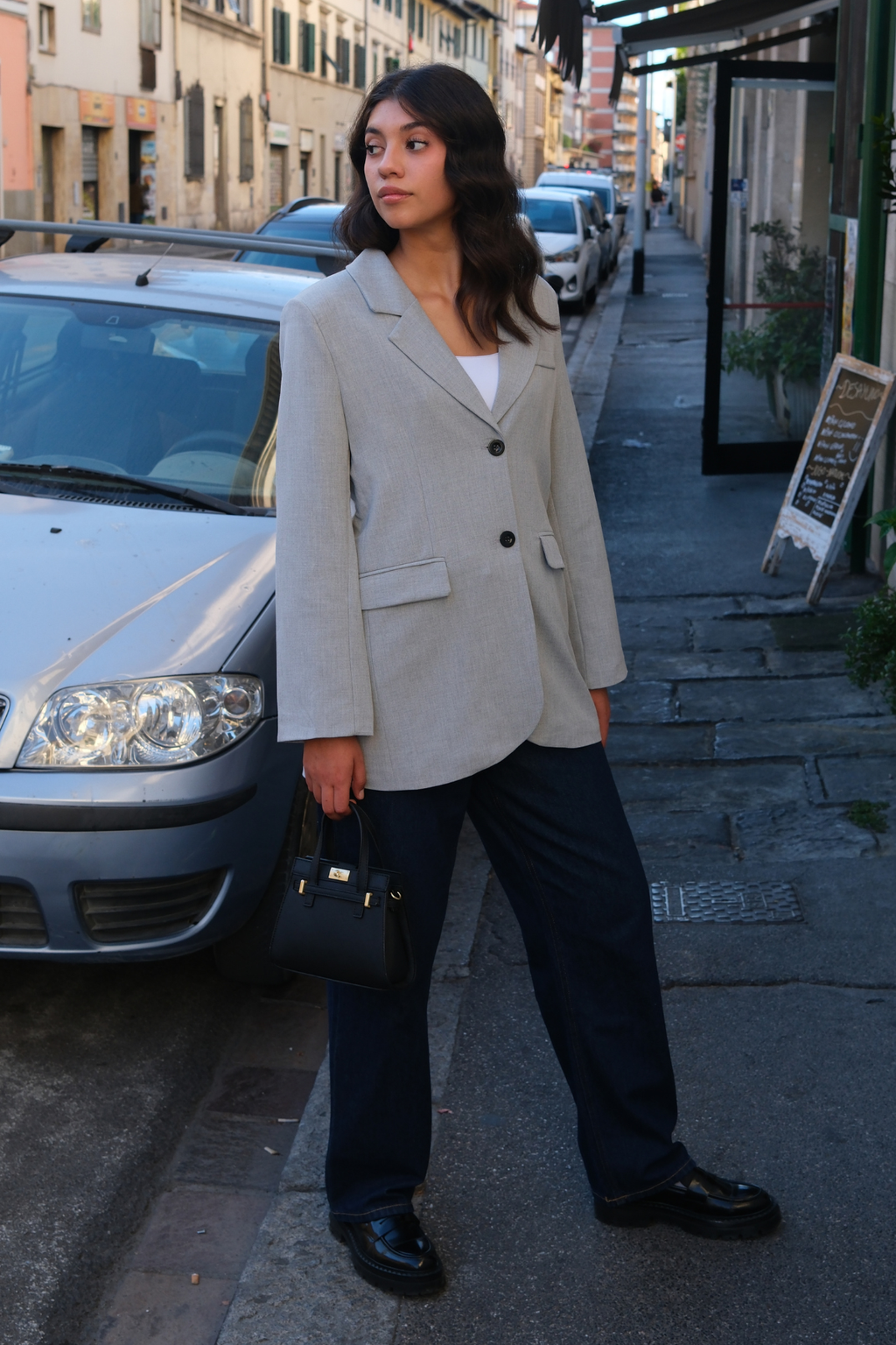Claire Oversized Blazer - gris clair