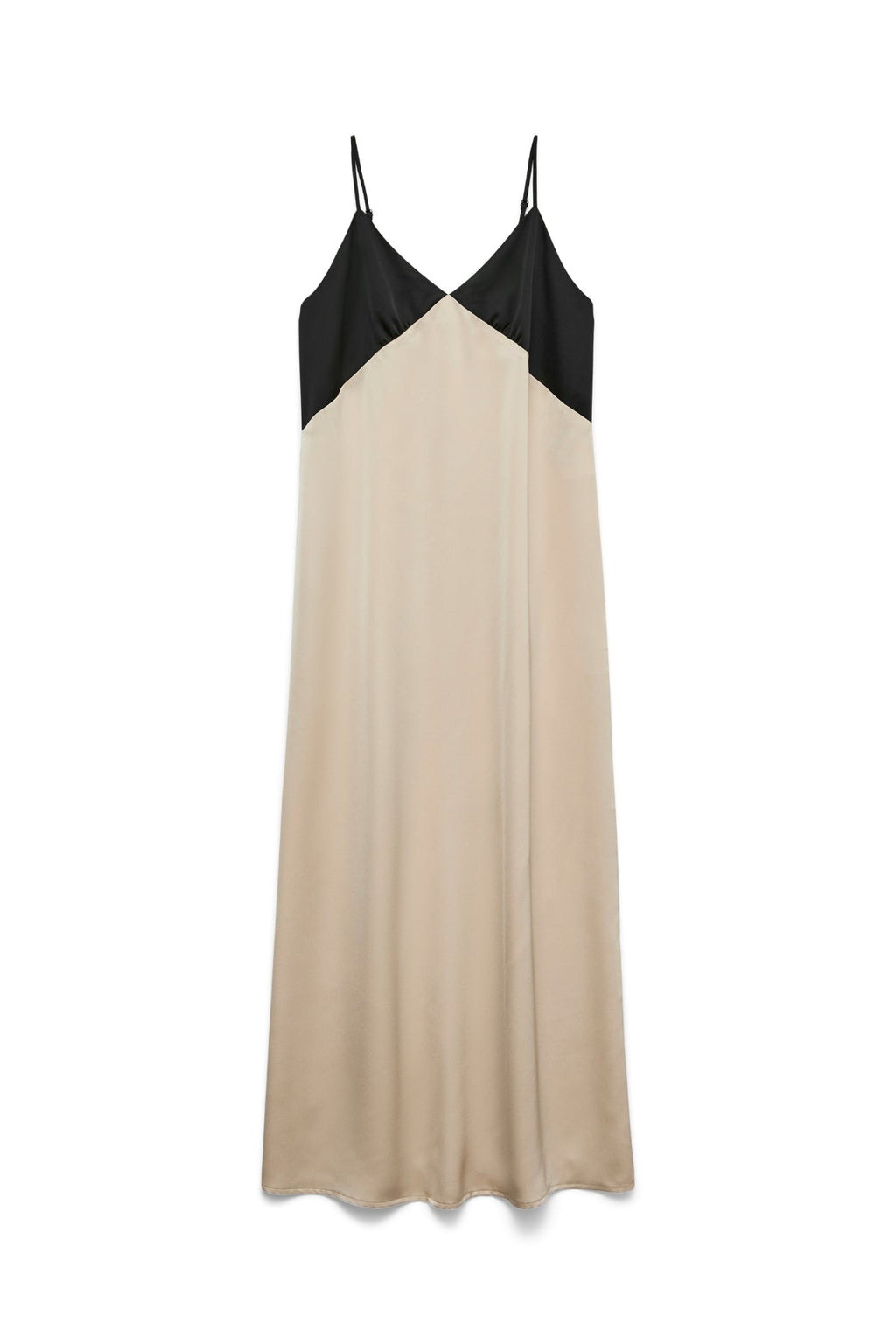 Robe simple à la cheville Joy - Contraste ciment noir