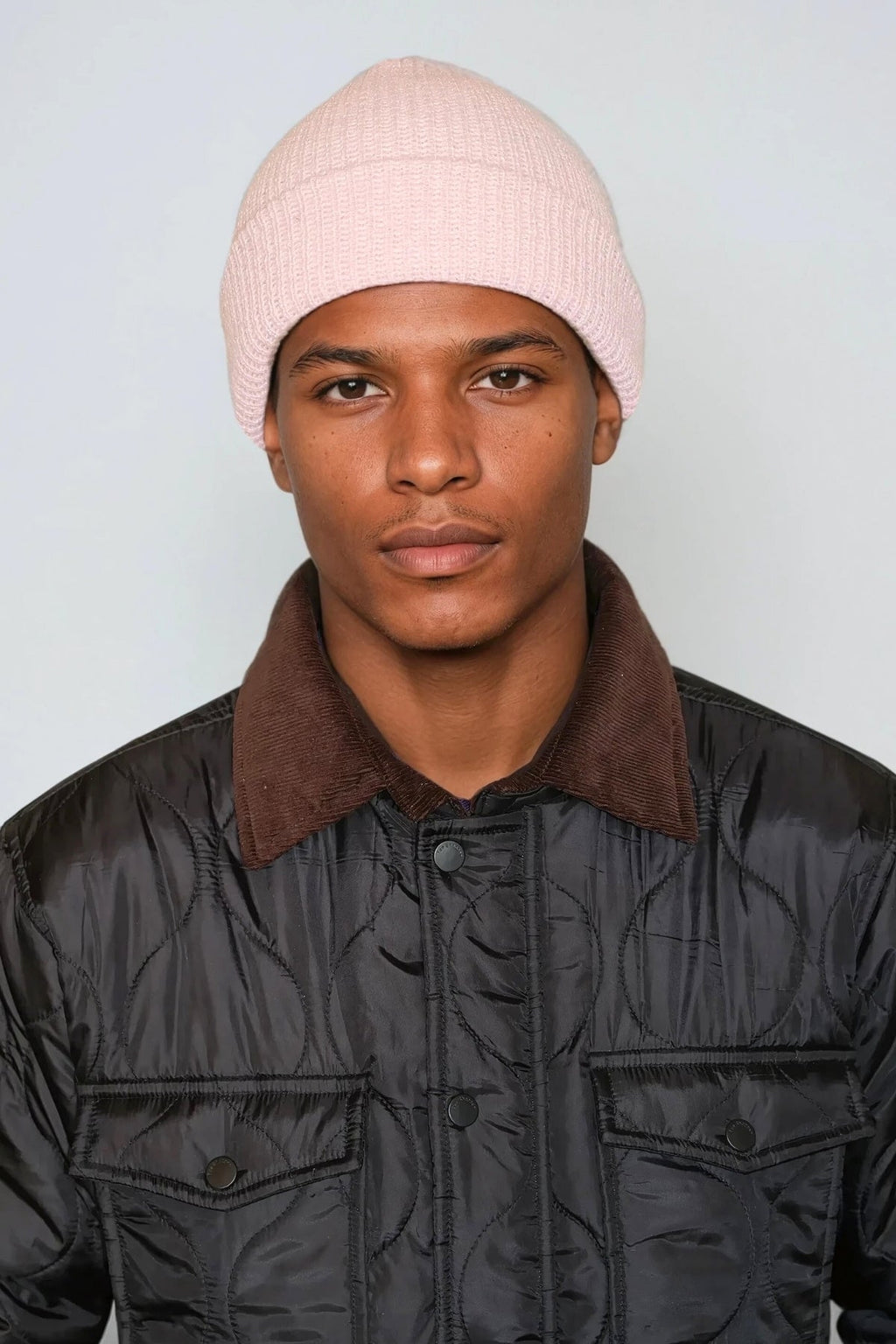 Knitted beanie - Rose Red