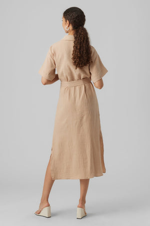 Robe longue Natali - Crème irlandaise