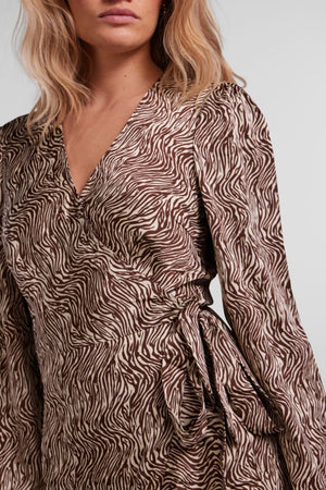 Juliet Wrap Kjole - Café de chicorée